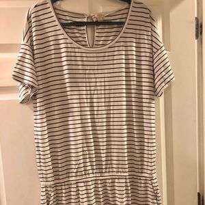 J Crew Factory Striped Cotton Romper